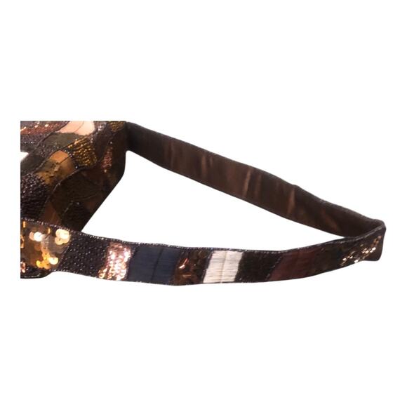 K.C. Malhan Marilyn Purse Beaded Sequined Evening Shoulder Bag Magnetic Clasp - Picture 11 of 16